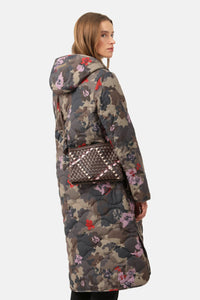 Long Quilt Coat - Floral Camo