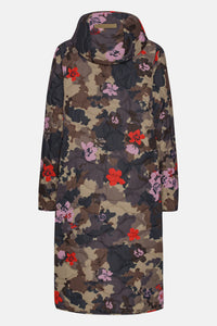 Long Quilt Coat - Floral Camo