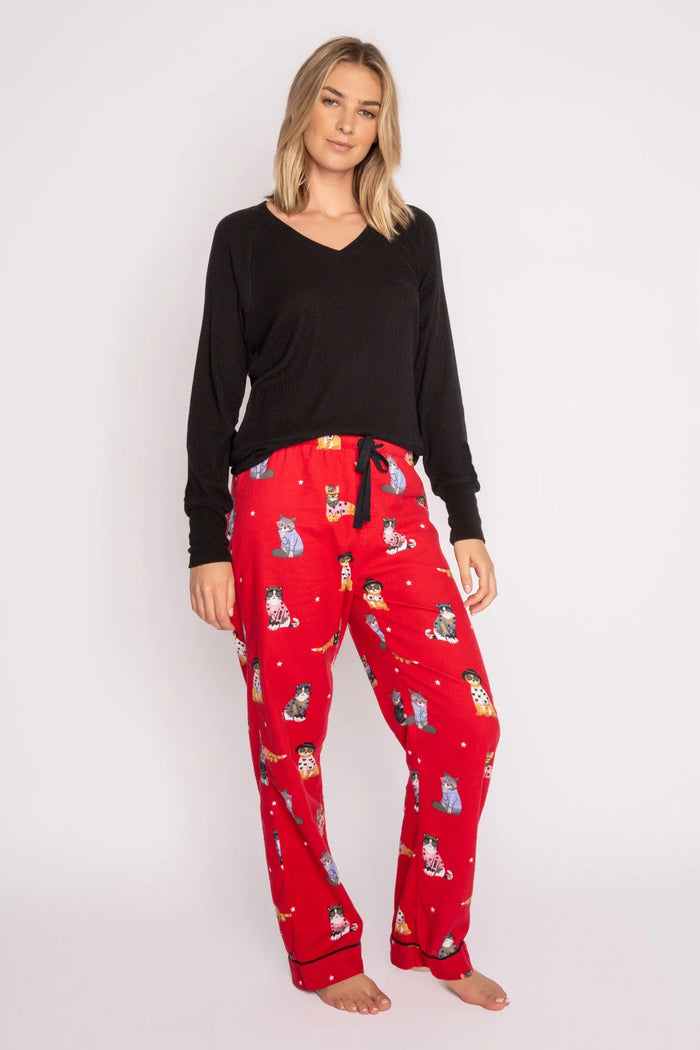 Flannel PJ Set - Red/Black