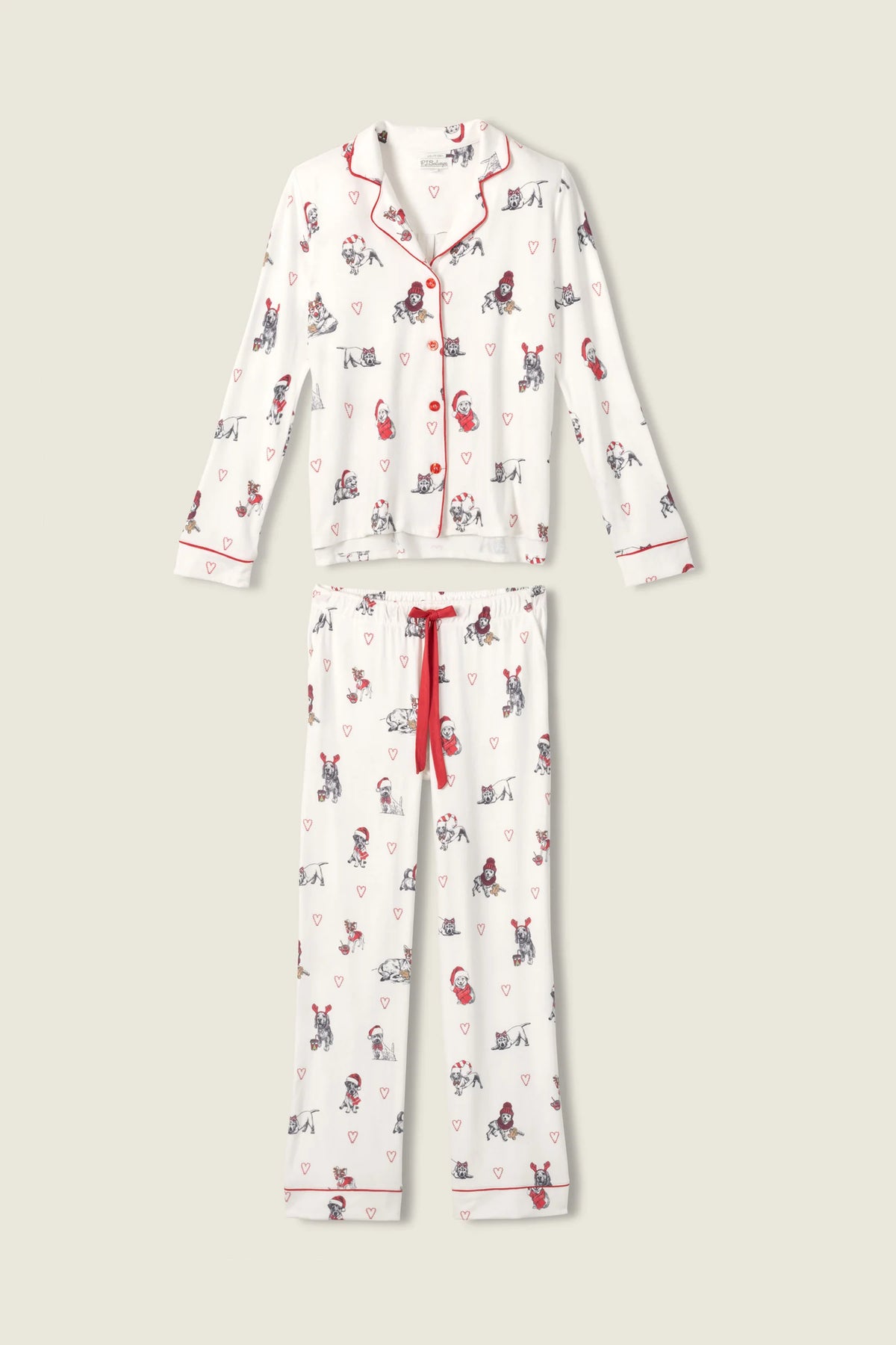 Candy Cane Lane PJ Set - Ivory