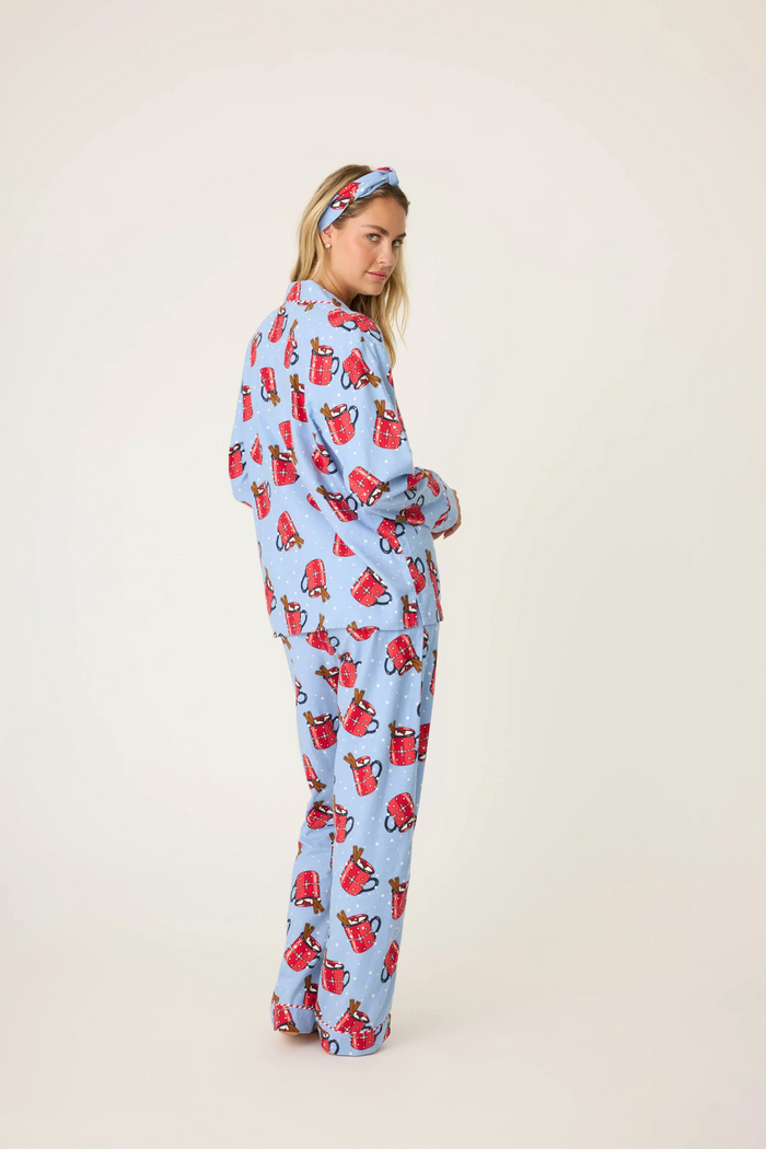 Hug In A Mug Flannels PJ Set - Denim