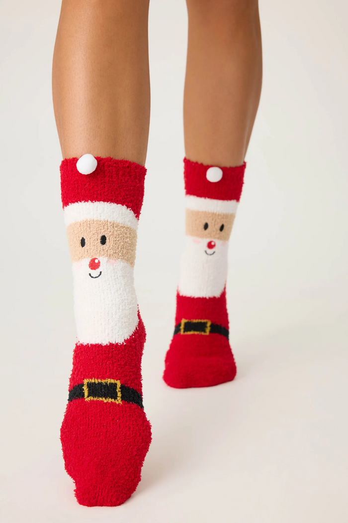 Santa Fun Socks - Red