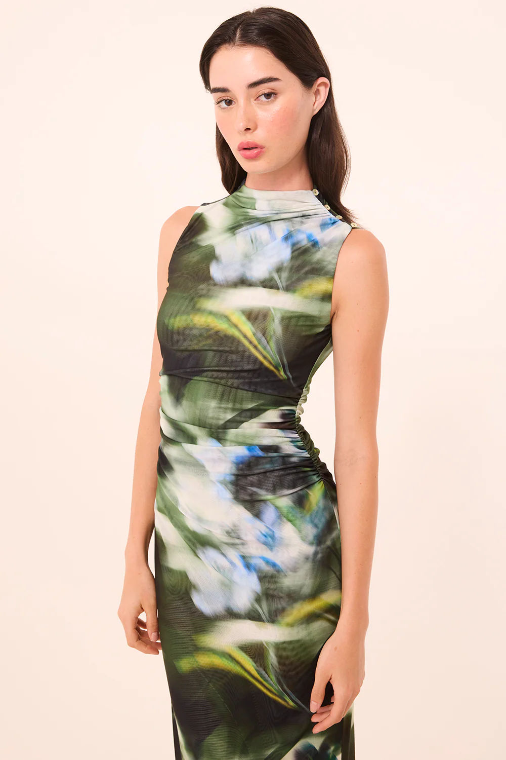 Athena Dress - Blurred Casablanca Lily Mesh