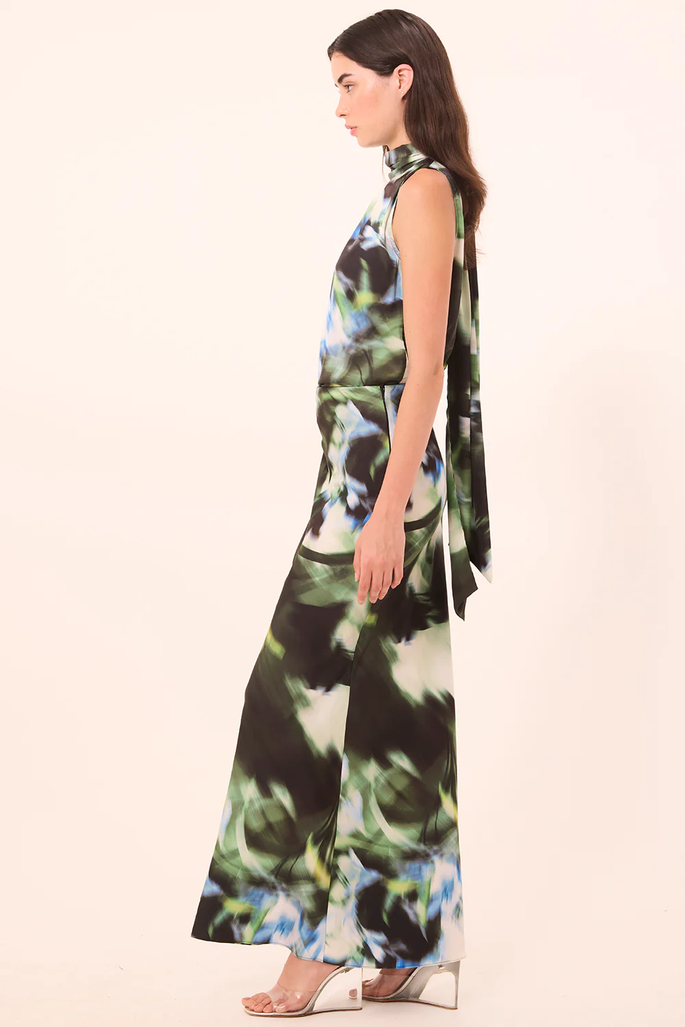 Luka Top - Blurred Casablanca Lily Mesh