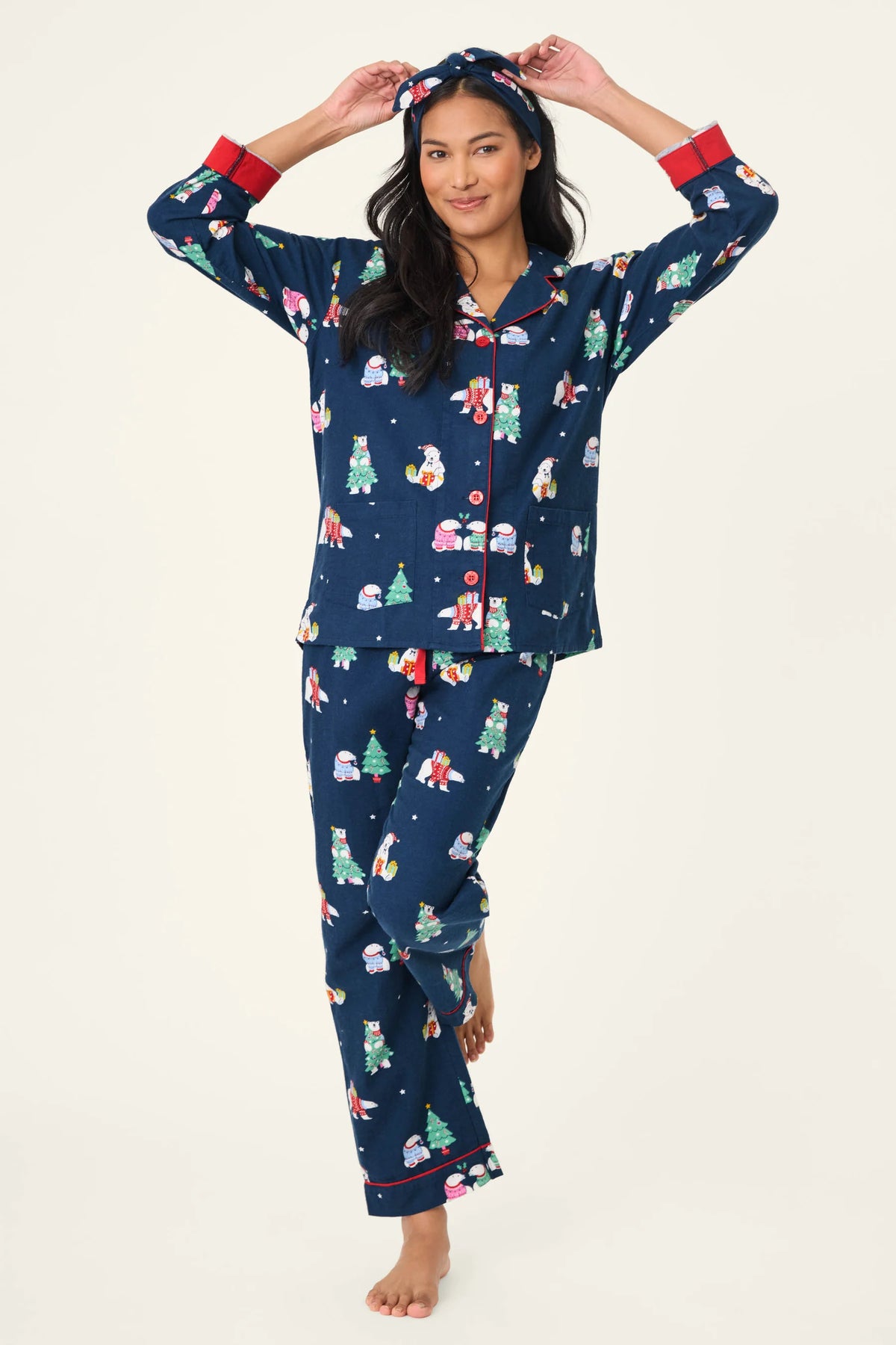 Bearly Awake PJ Set - Navy