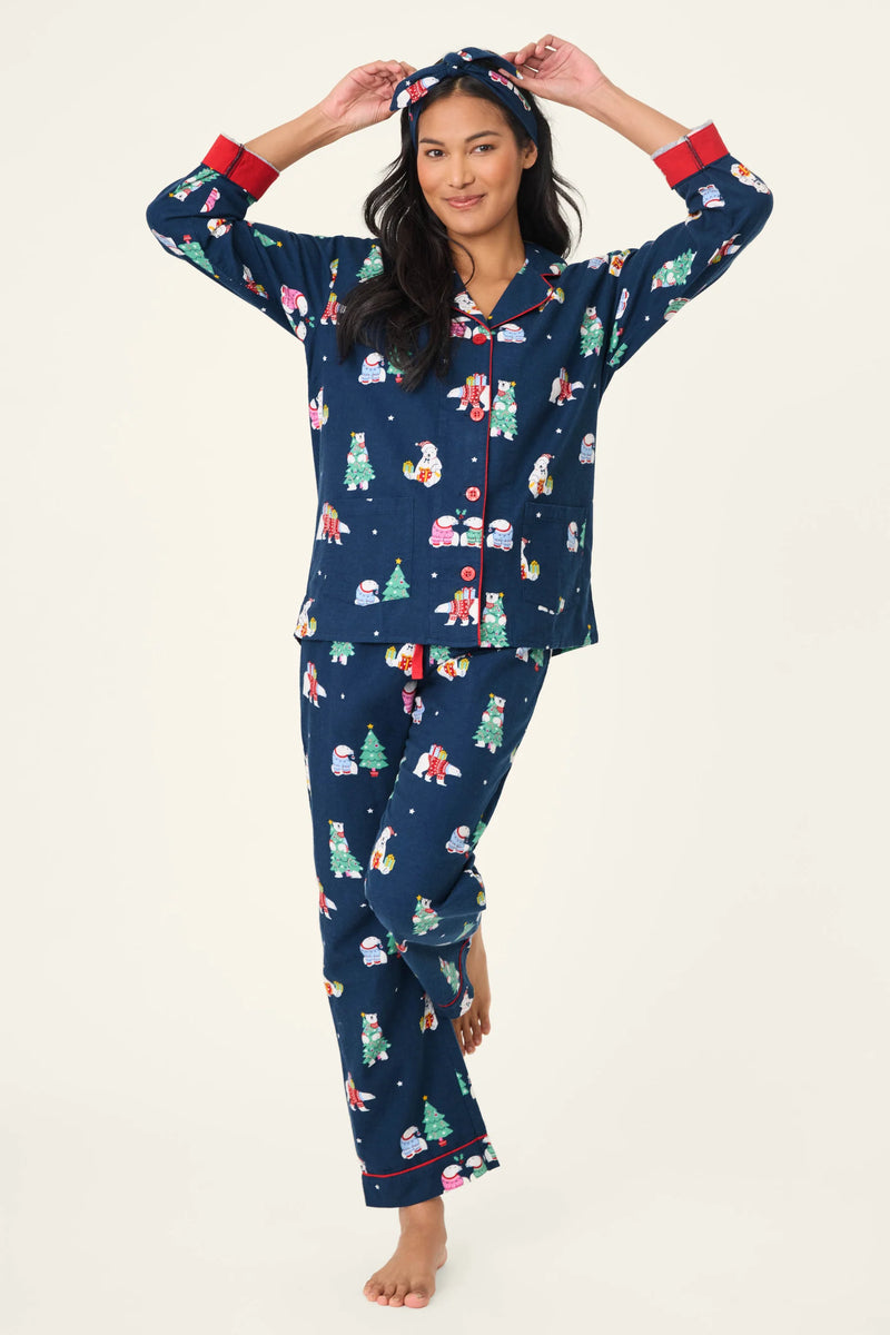 Bearly Awake PJ Set - Navy