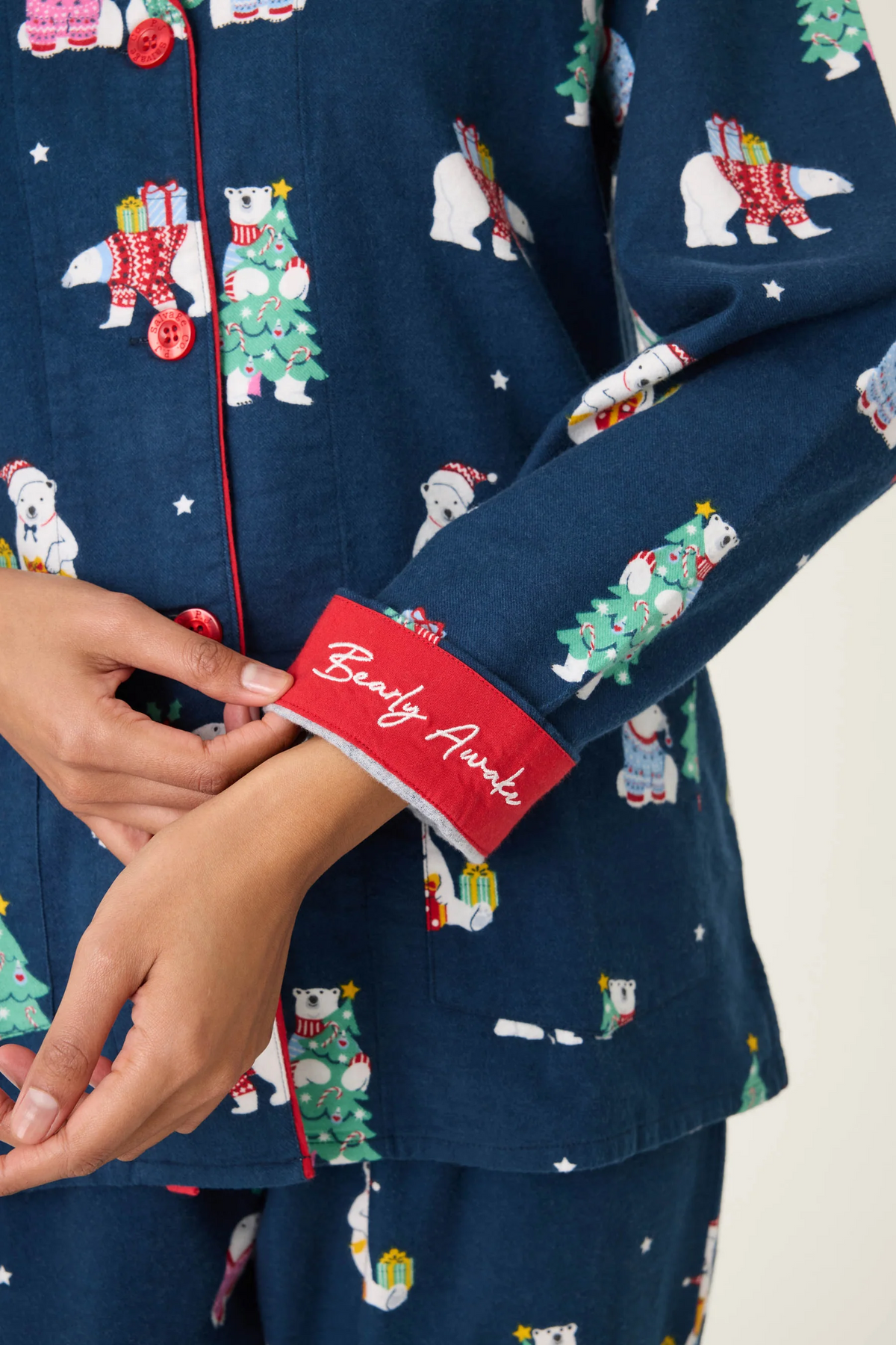 Bearly Awake PJ Set - Navy