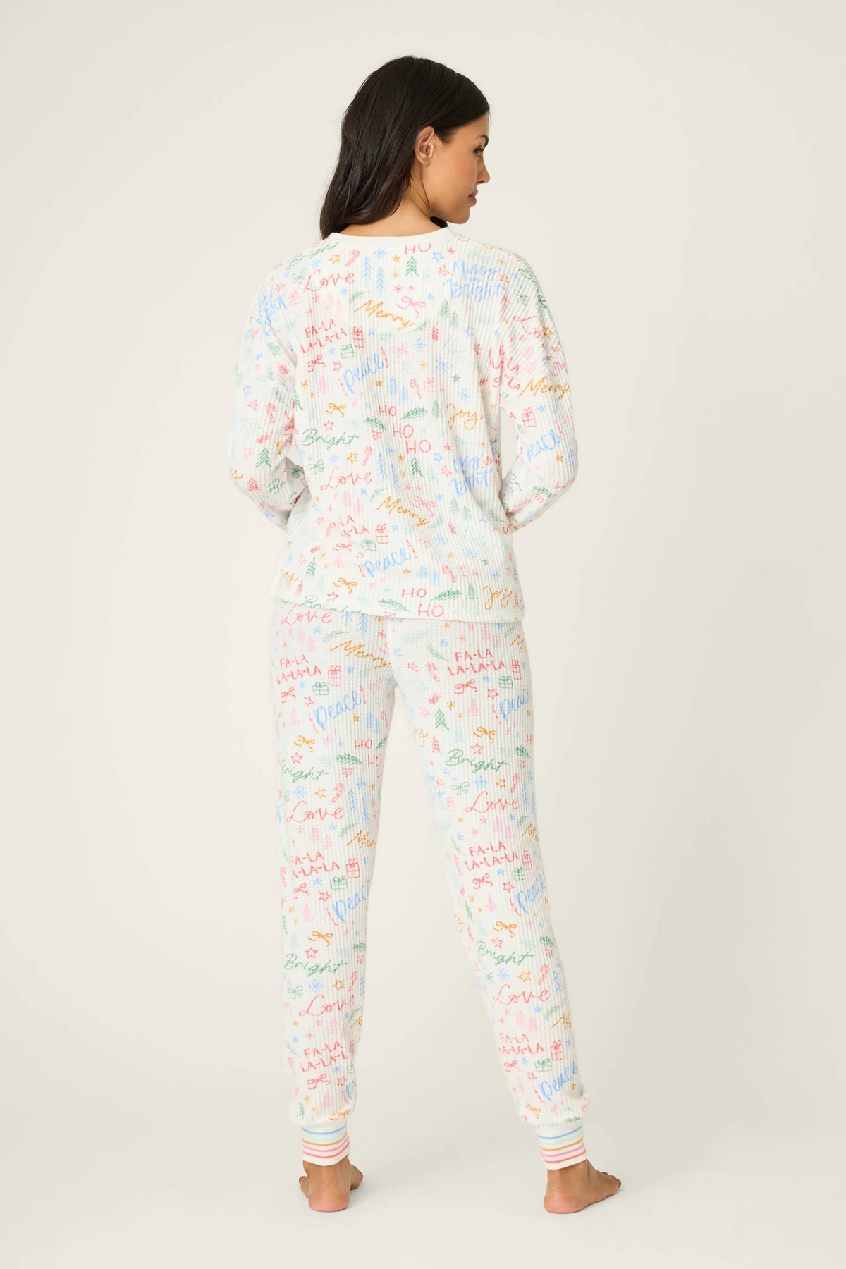 Ski Jammie Classics Fa La La PJ Set - Ivory