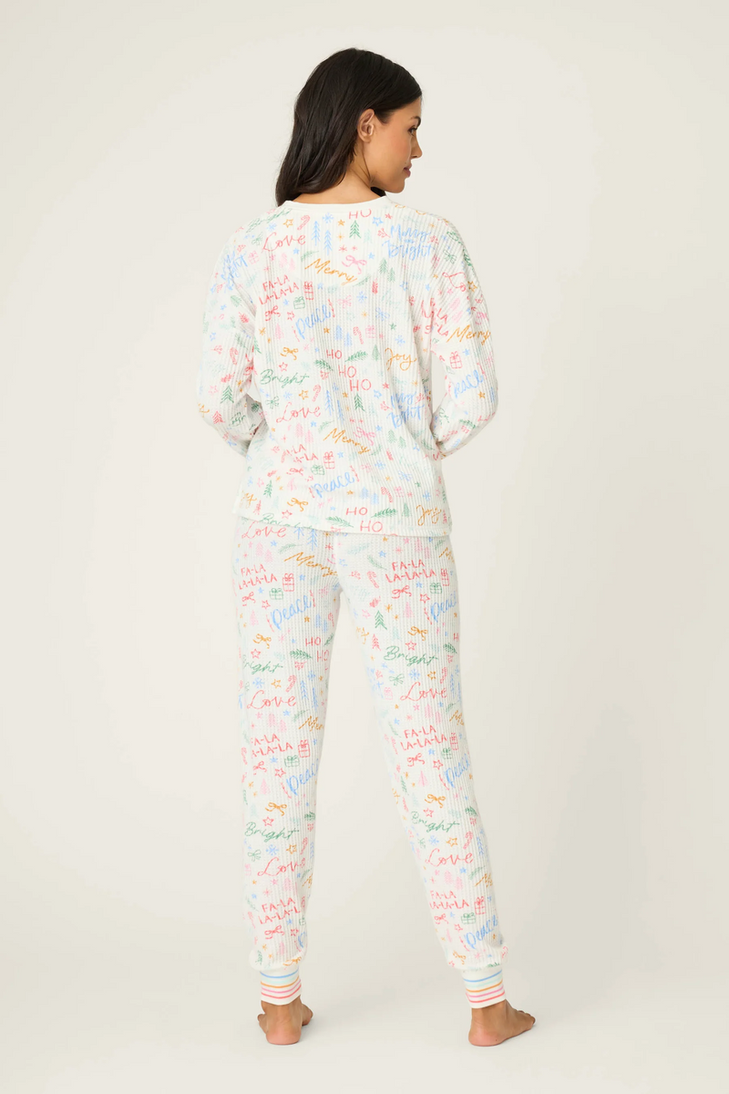 Ski Jammie Classics Fa La La PJ Set - Ivory