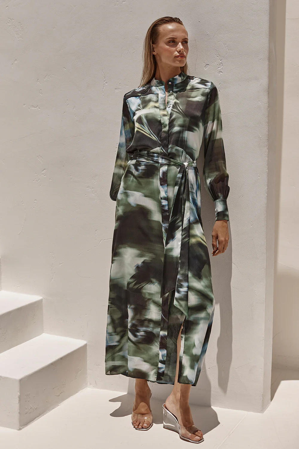 Juliana Dress - Blurred Casablanca Lily