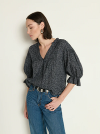 Scarlet Pintuck Blouse - Santa Fe Floral