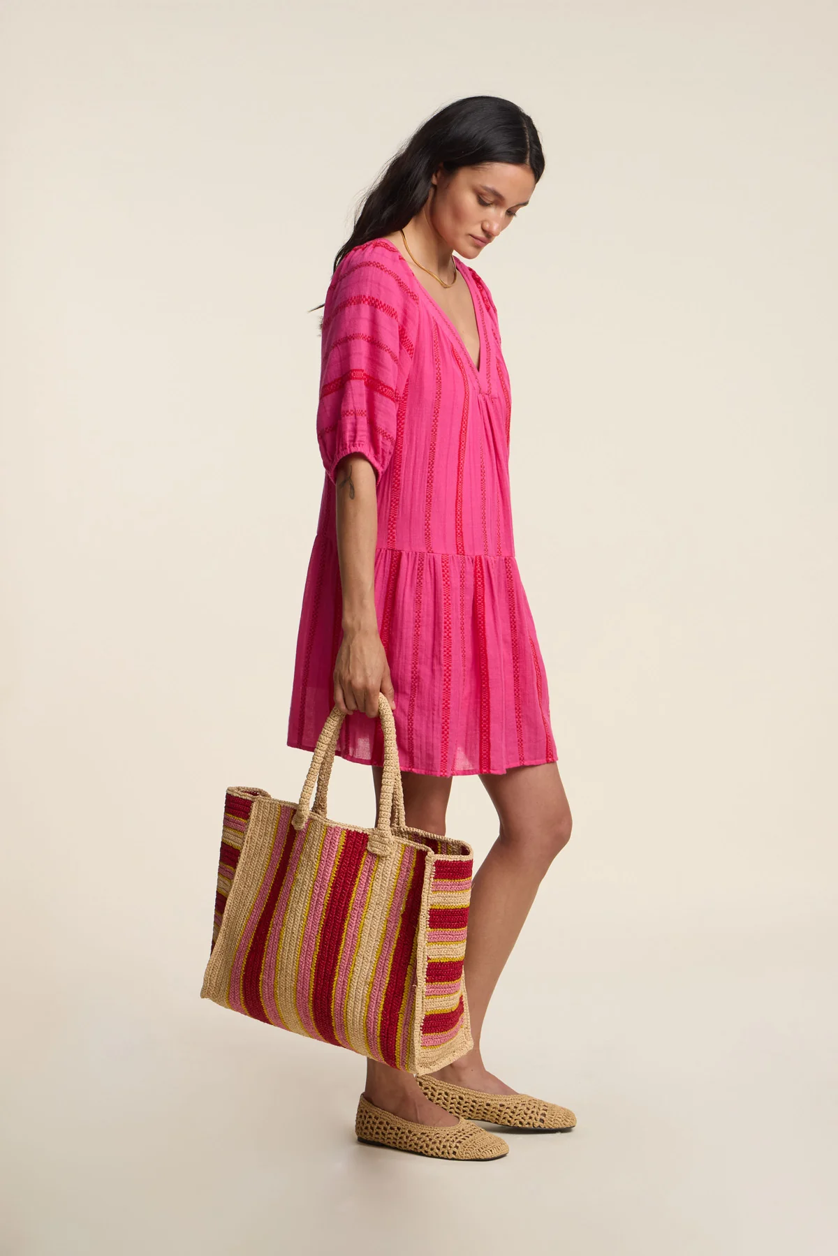 Selita Dress - Pink/Red