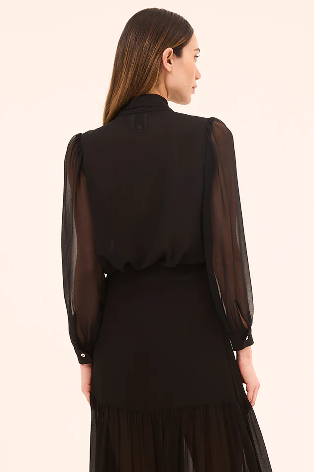 Velma Top - Black Viscose