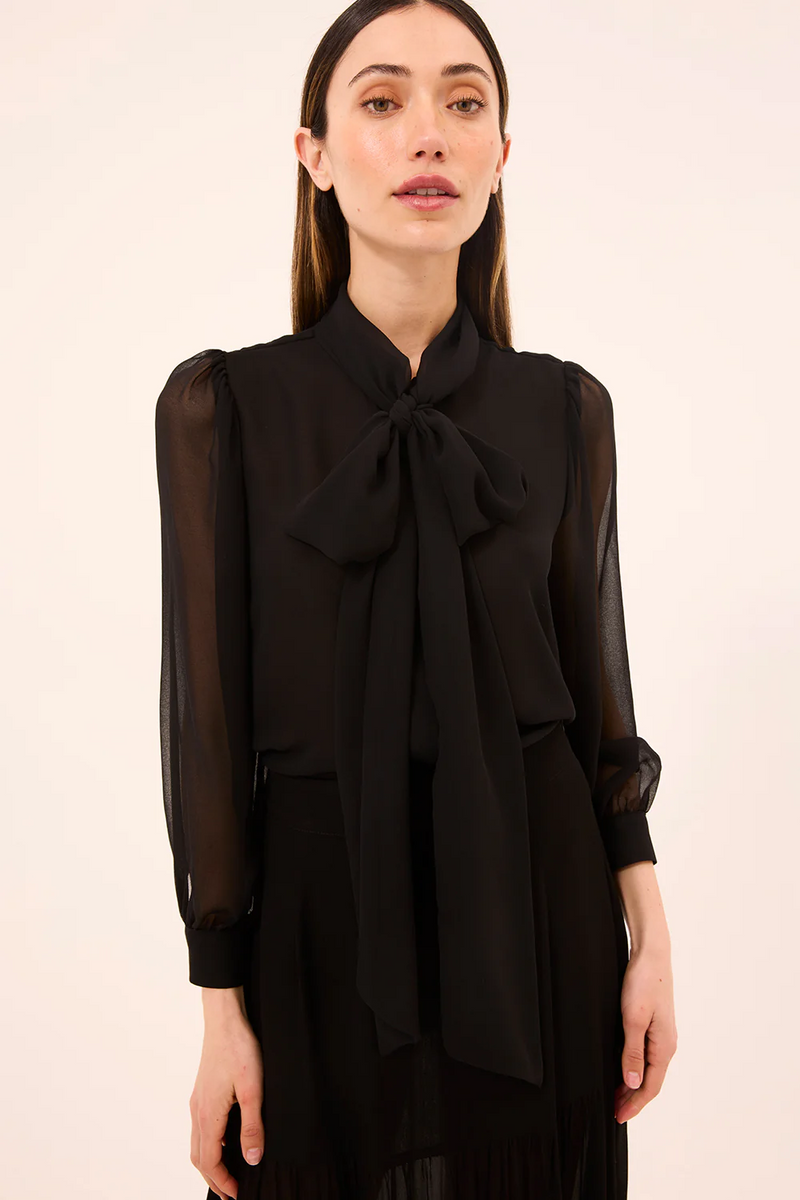 Velma Top - Black Viscose