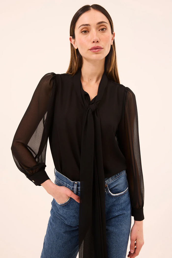 Velma Top - Black Viscose