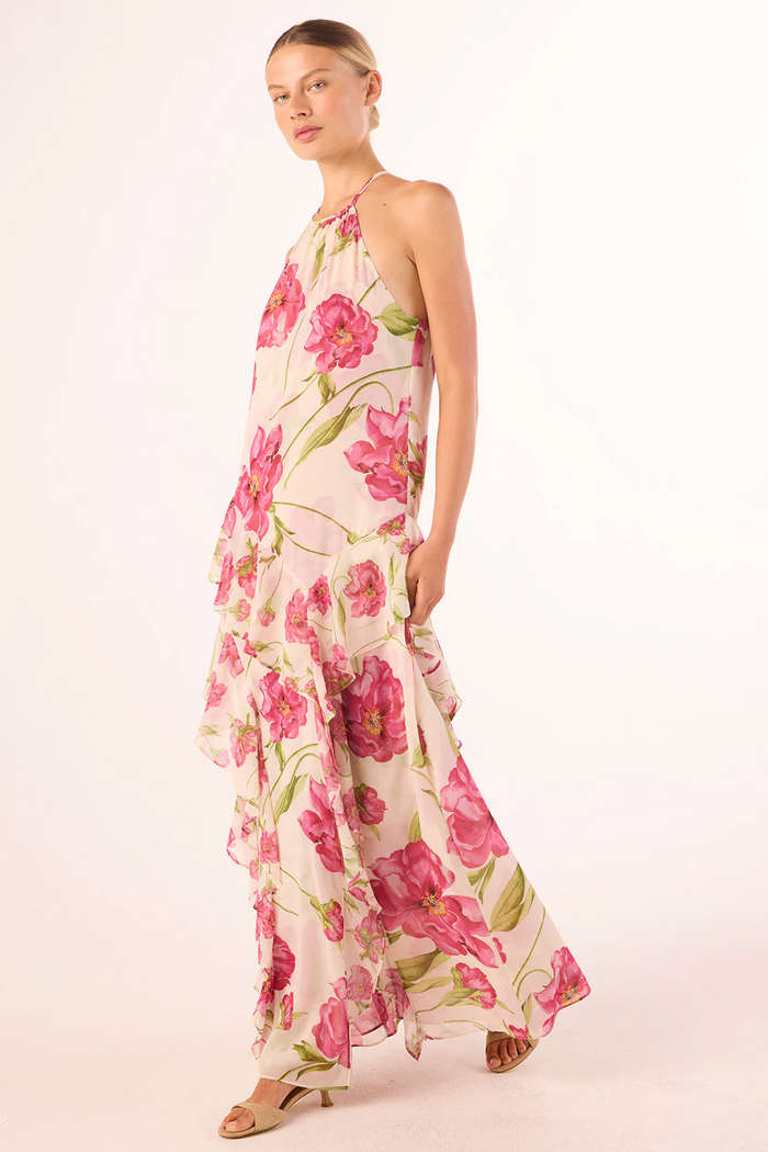 Novah Dress - Fuchsia Blooms Mix