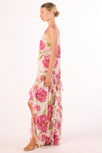 Novah Dress - Fuchsia Blooms Mix