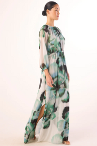 Perdita Dress - Verdant Anemone Chiffon