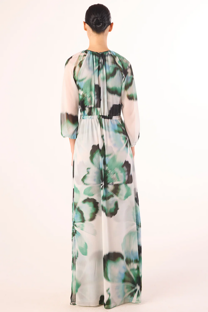 Perdita Dress - Verdant Anemone Chiffon