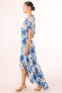 Connie Top - Blurred Bouquet Chiffon