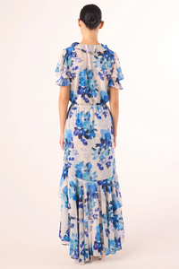 Connie Top - Blurred Bouquet Chiffon