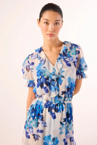 Connie Top - Blurred Bouquet Chiffon