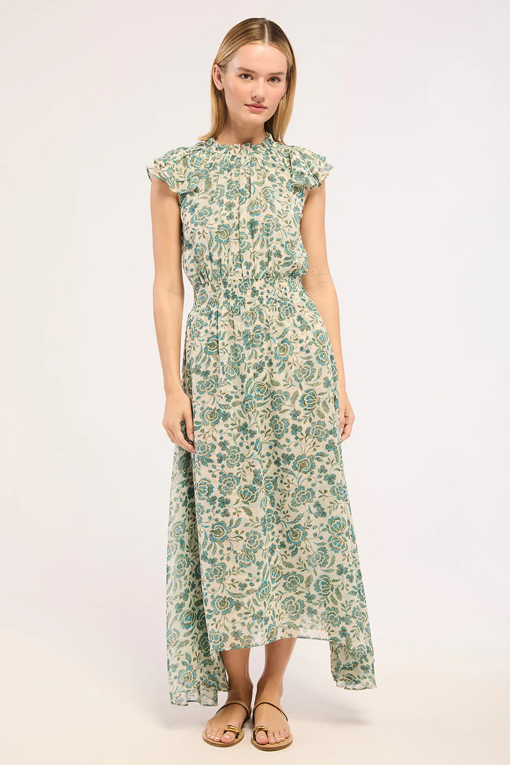 Mariposa Dress - Azure Flora