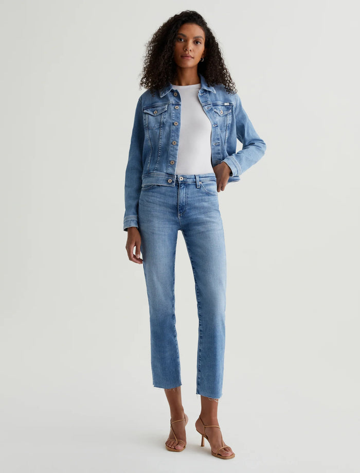 Mari Mid Rise Slim Straight Crop - Central Coast