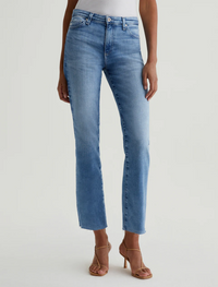 Mari Mid Rise Slim Straight Crop - Central Coast