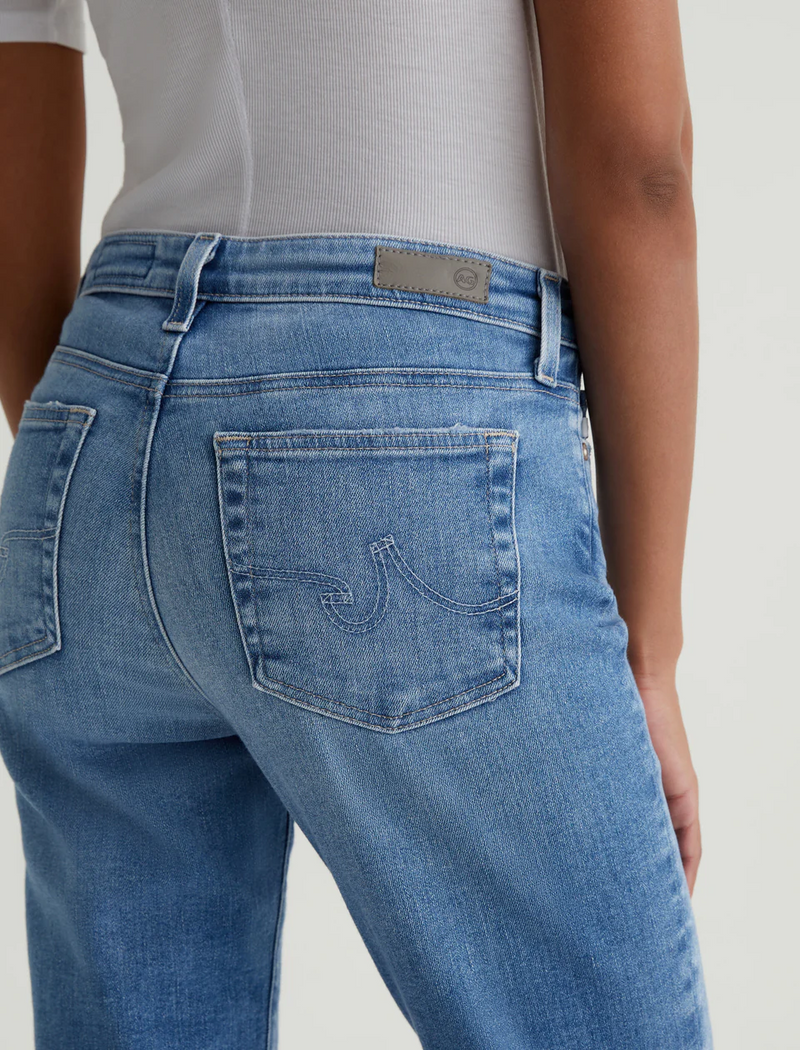 Mari Mid Rise Slim Straight Crop - Central Coast