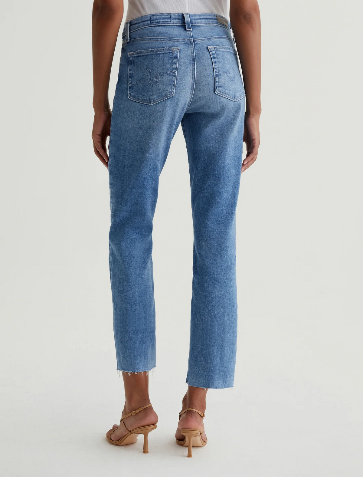 Mari Mid Rise Slim Straight Crop - Central Coast