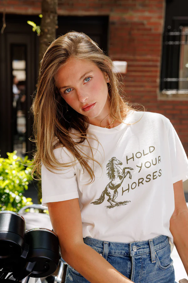 Hold Your Horses Tee - Off White