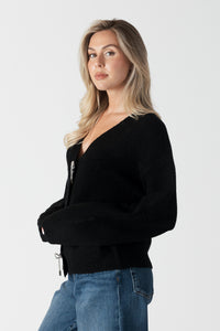 Stella Bows Cardigan - Black