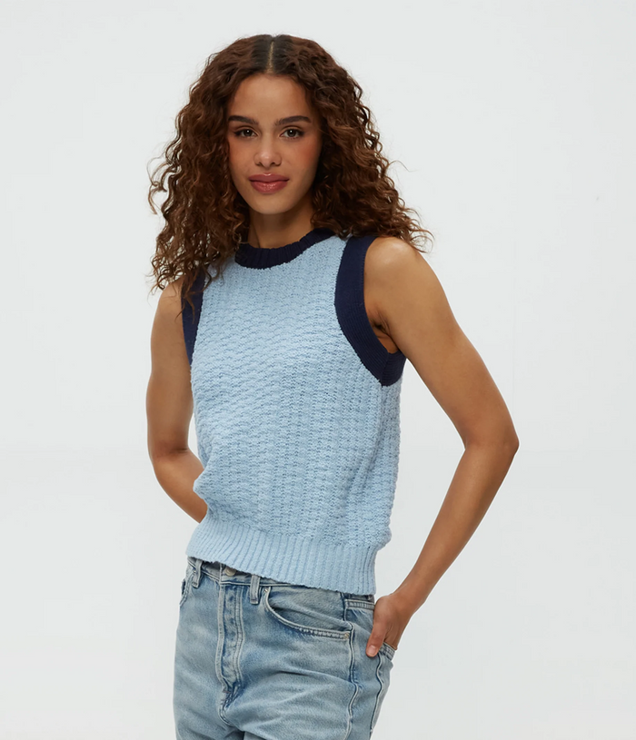 Sia Turtleneck Shell Tank Top - Fountain