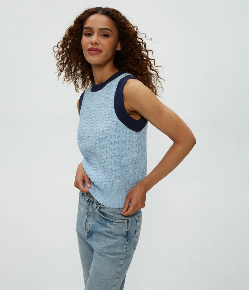 Sia Turtleneck Shell Tank Top - Fountain