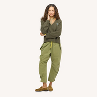 Saturday V Neck Sweater - Army Green