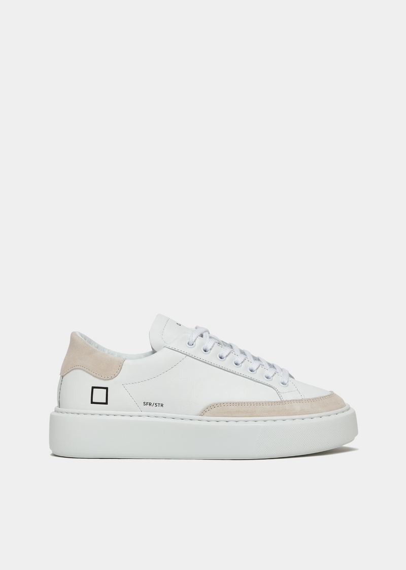 Sfera Calf Sneakers - White-Beige