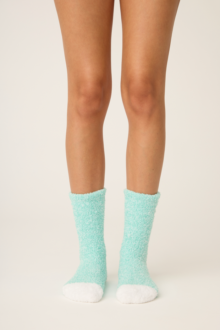 Tini Time Cozy Crew With Grip - Teal