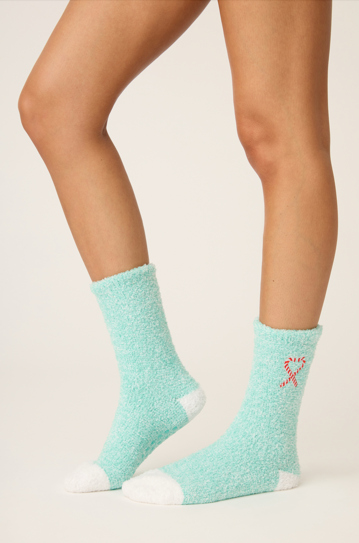 Tini Time Cozy Crew With Grip - Teal