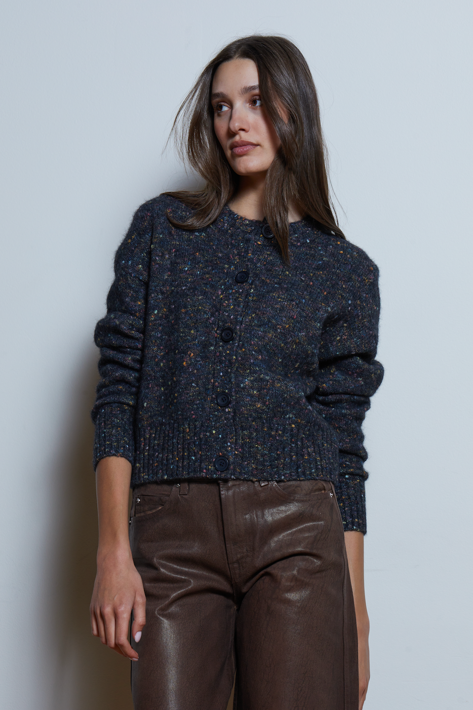 Cropped Cardigan - Night
