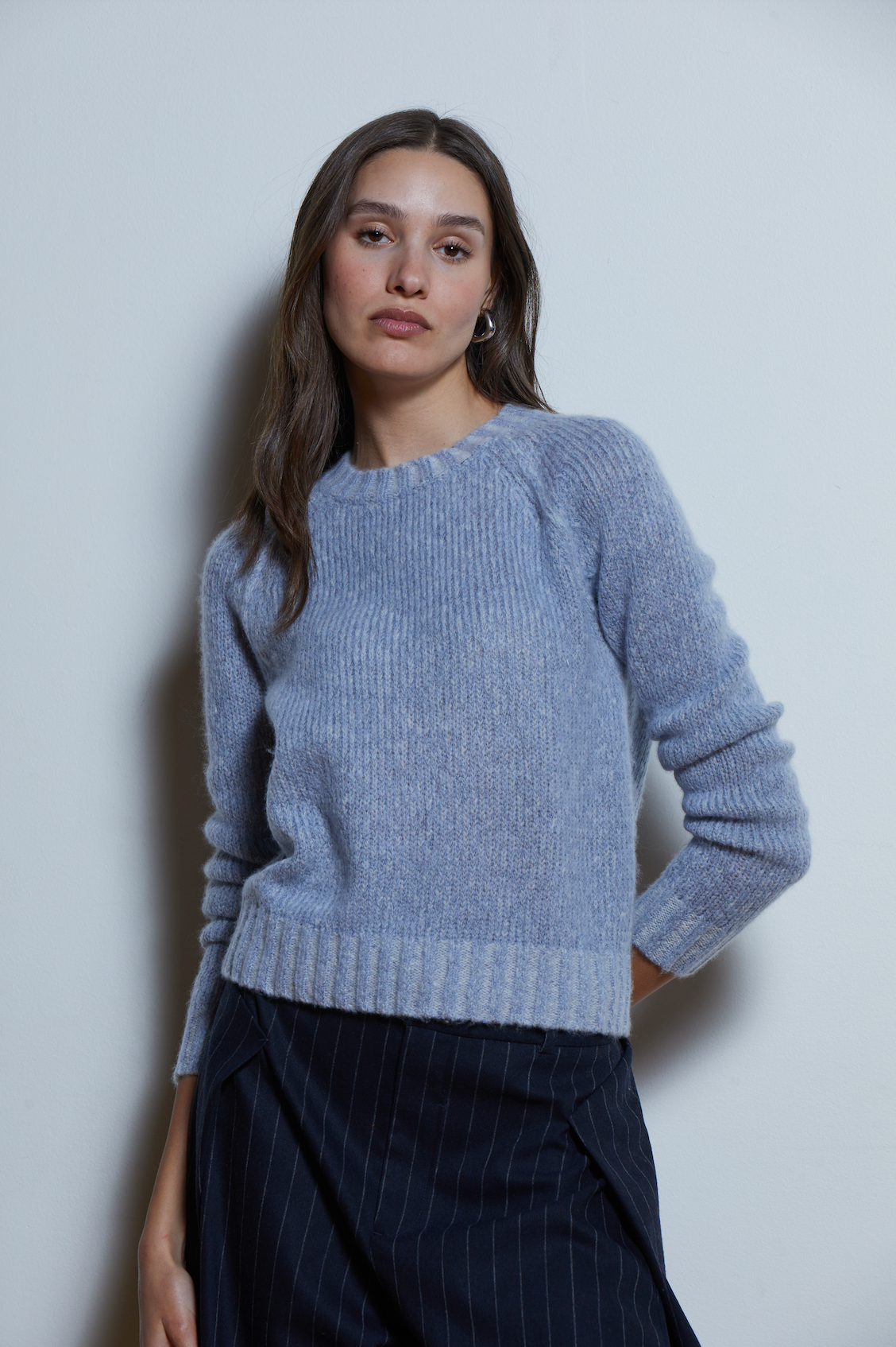 Plaited Raglan - Denim/Fog