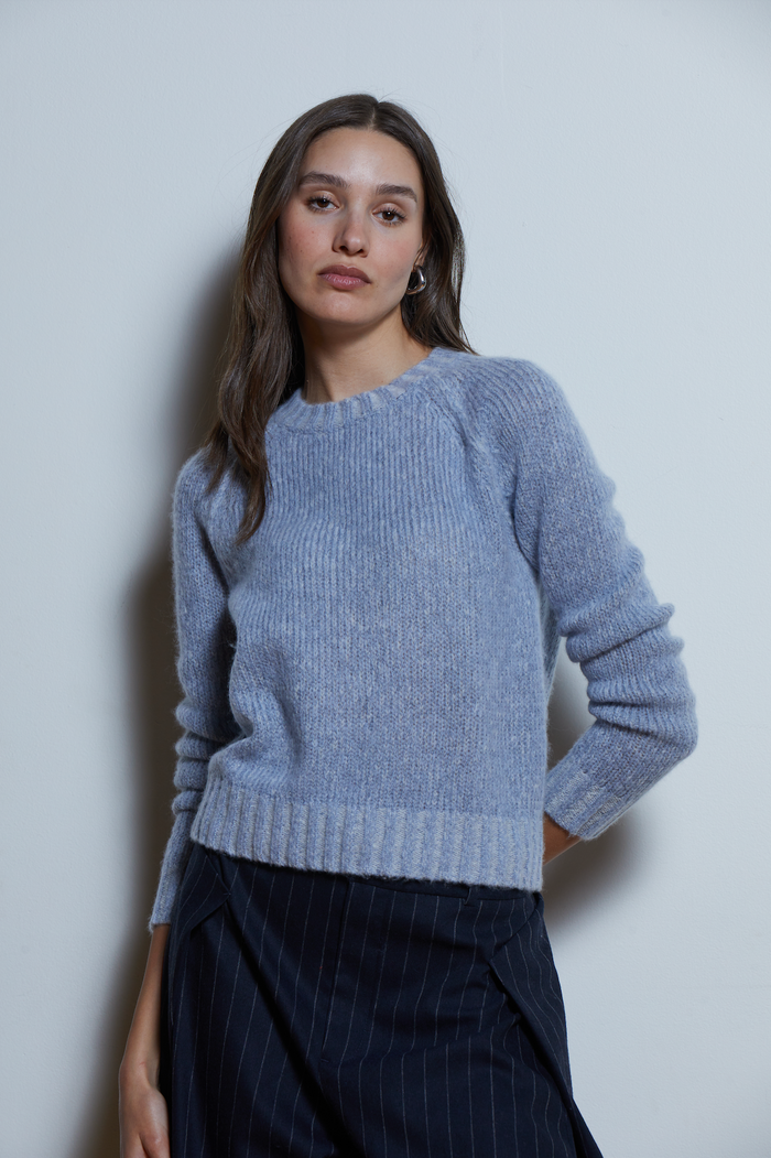 Plaited Raglan - Denim/Fog