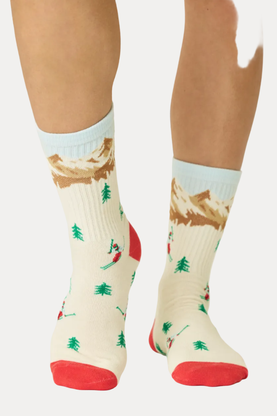Ribbed Crew - Ski Landscape - Ivory