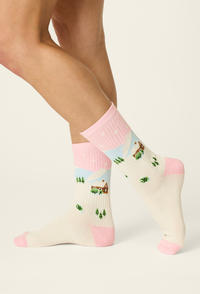 Ribbed Crew - Winter Village - Ivory