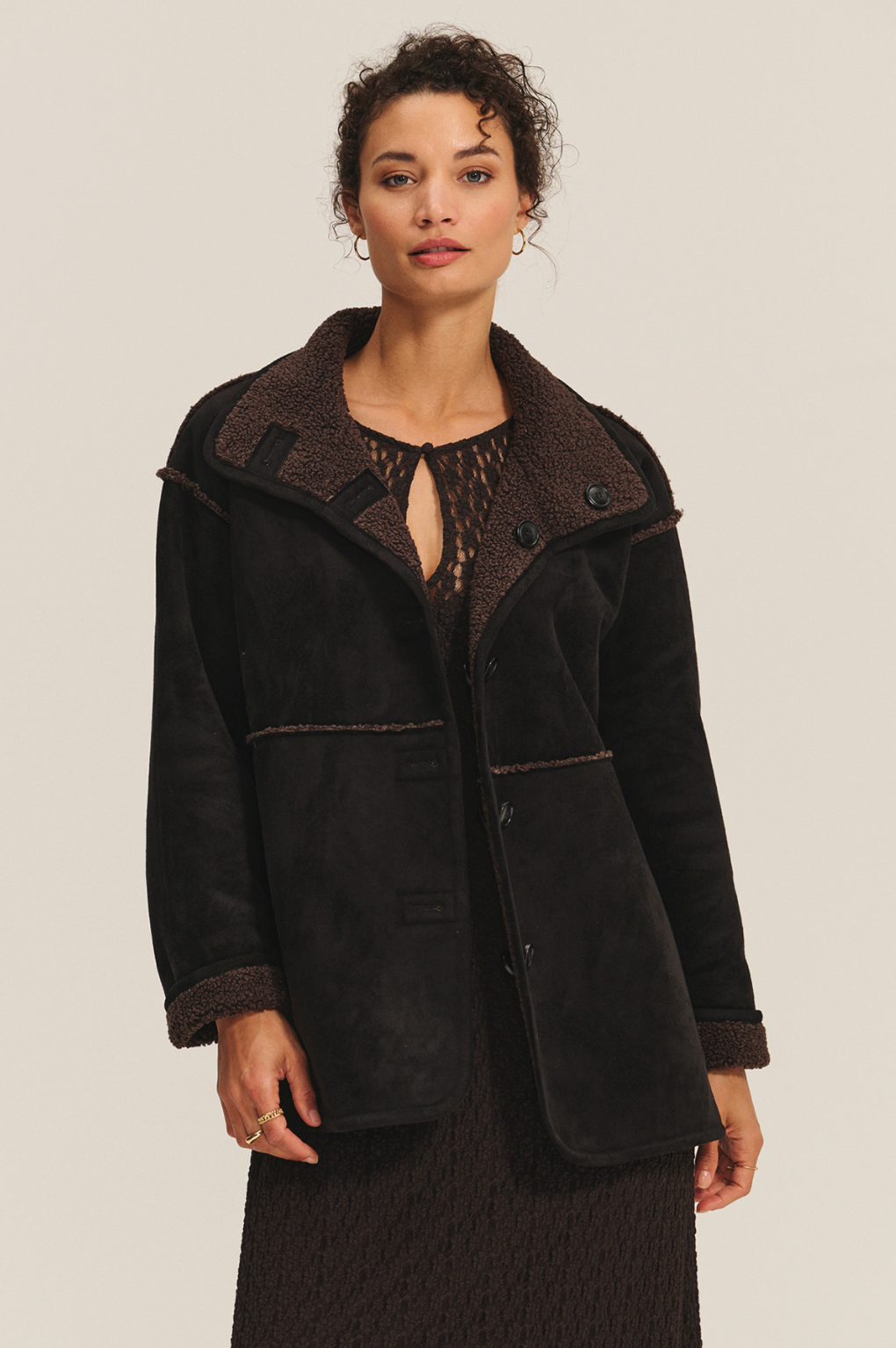 Shona Jacket - Black/Brown