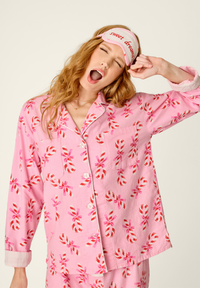 Sweeter Than Sugar Candy Cane Print Set - Baby Pink
