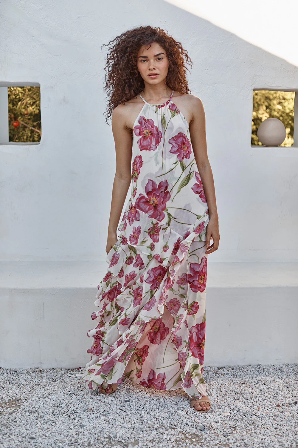 Novah Dress - Fuchsia Blooms Mix