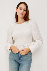 Tabi Top - White Embroidery