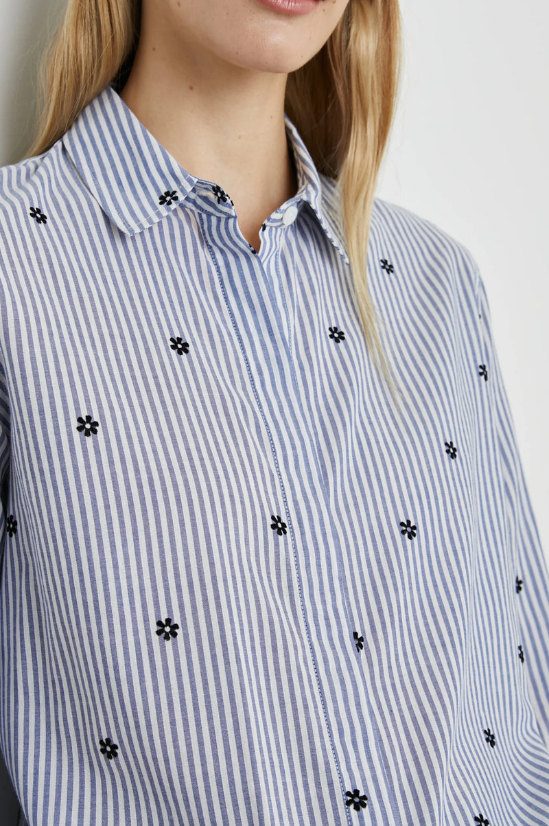 Taylor Shirt - Flocked Daisies