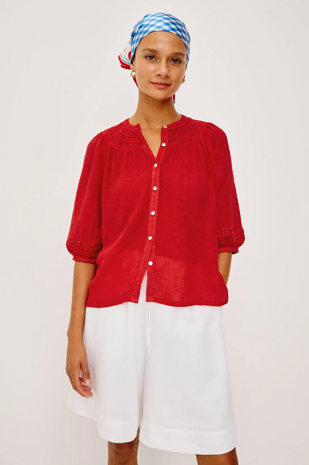 Theia Top - Tomato - Rails X Giadzy – Twist Fashions Inc.